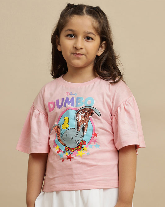Dumbo Printed Relaxed Fit Tshirt For Girls