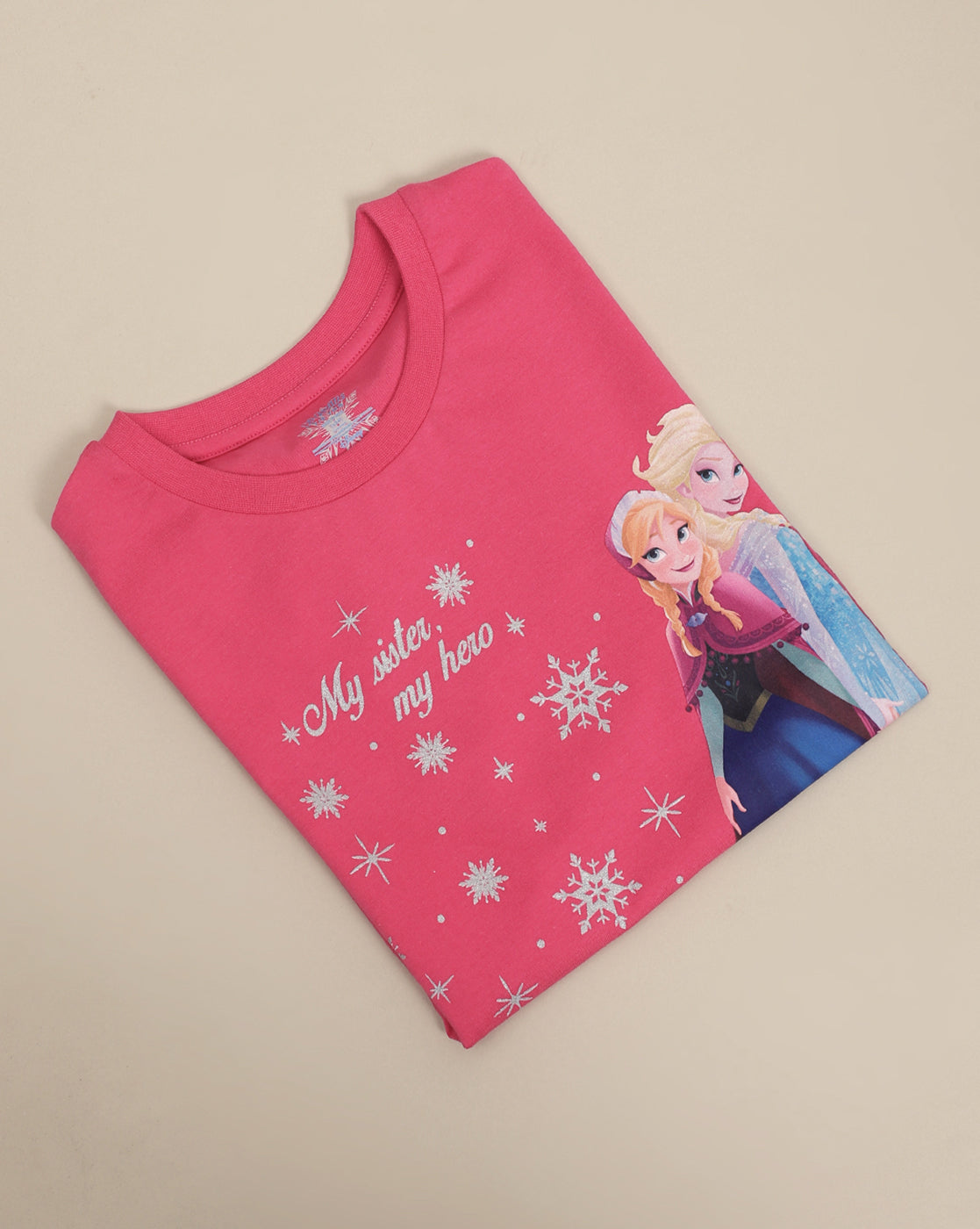 Frozen Printed Regular Fit Tshirt For Kids Girls
