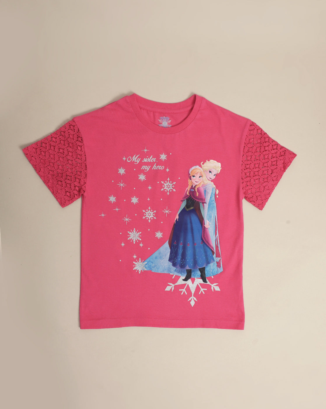 Frozen Printed Regular Fit Tshirt For Kids Girls