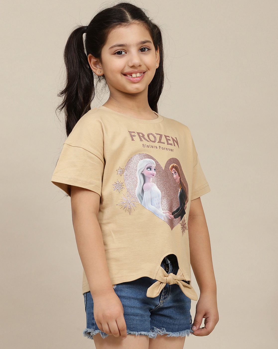 Frozen Printed Relaxed Fit Tshirt For Girls