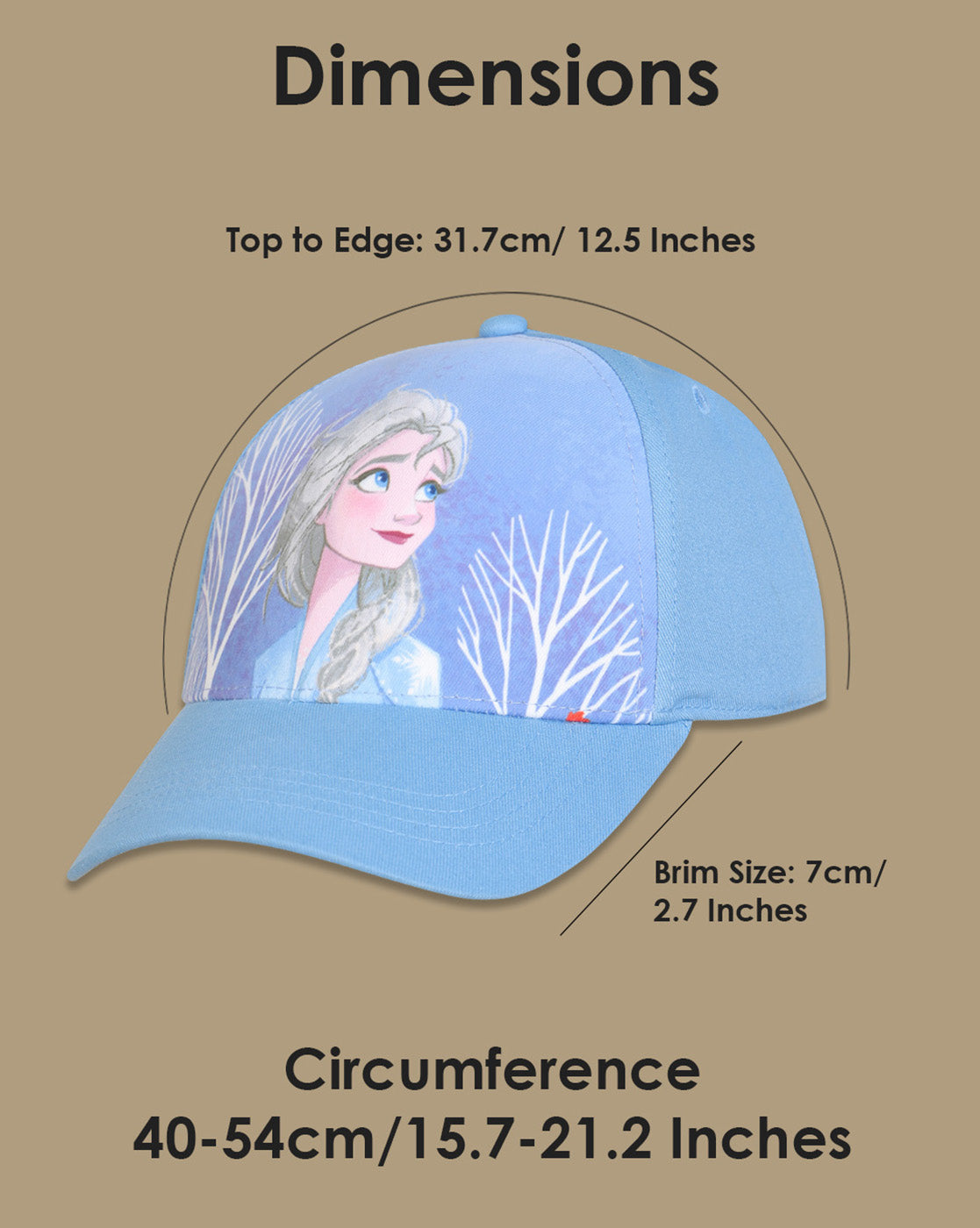 Frozen printed Baseball Cap for Girls