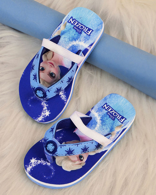 Frozen Printed Flip-Flops For Kids Girls