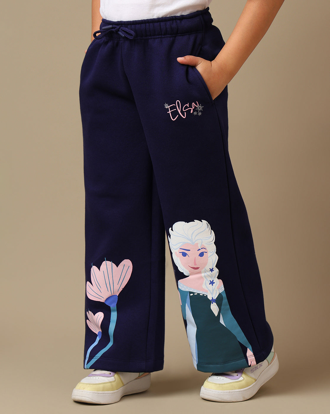Frozen Printed Relaxed Fit Jogger For Girls