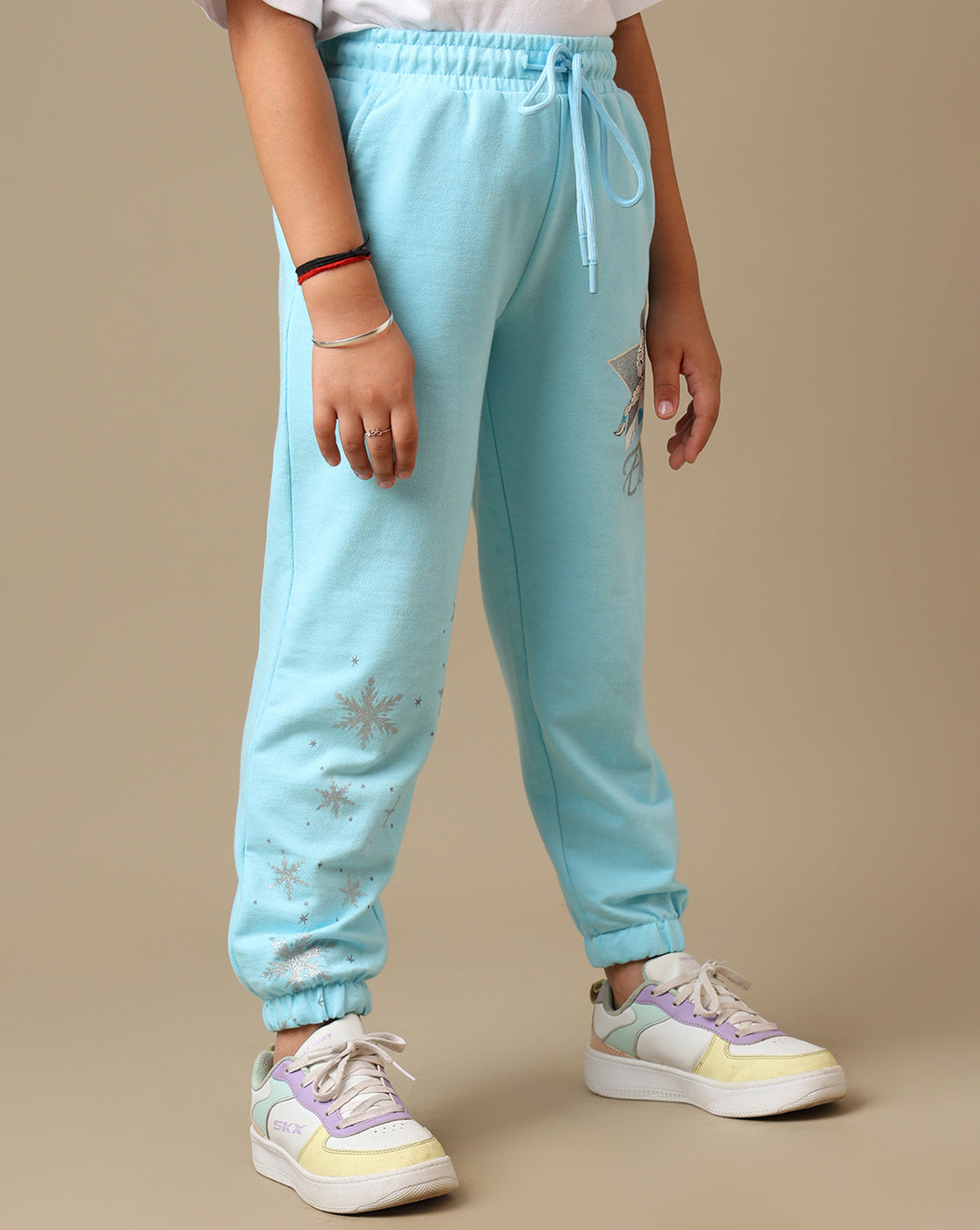 Frozen Printed Regular Fit Jogger For Girls