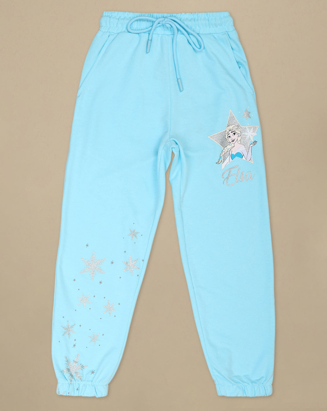 Frozen Printed Regular Fit Jogger For Girls