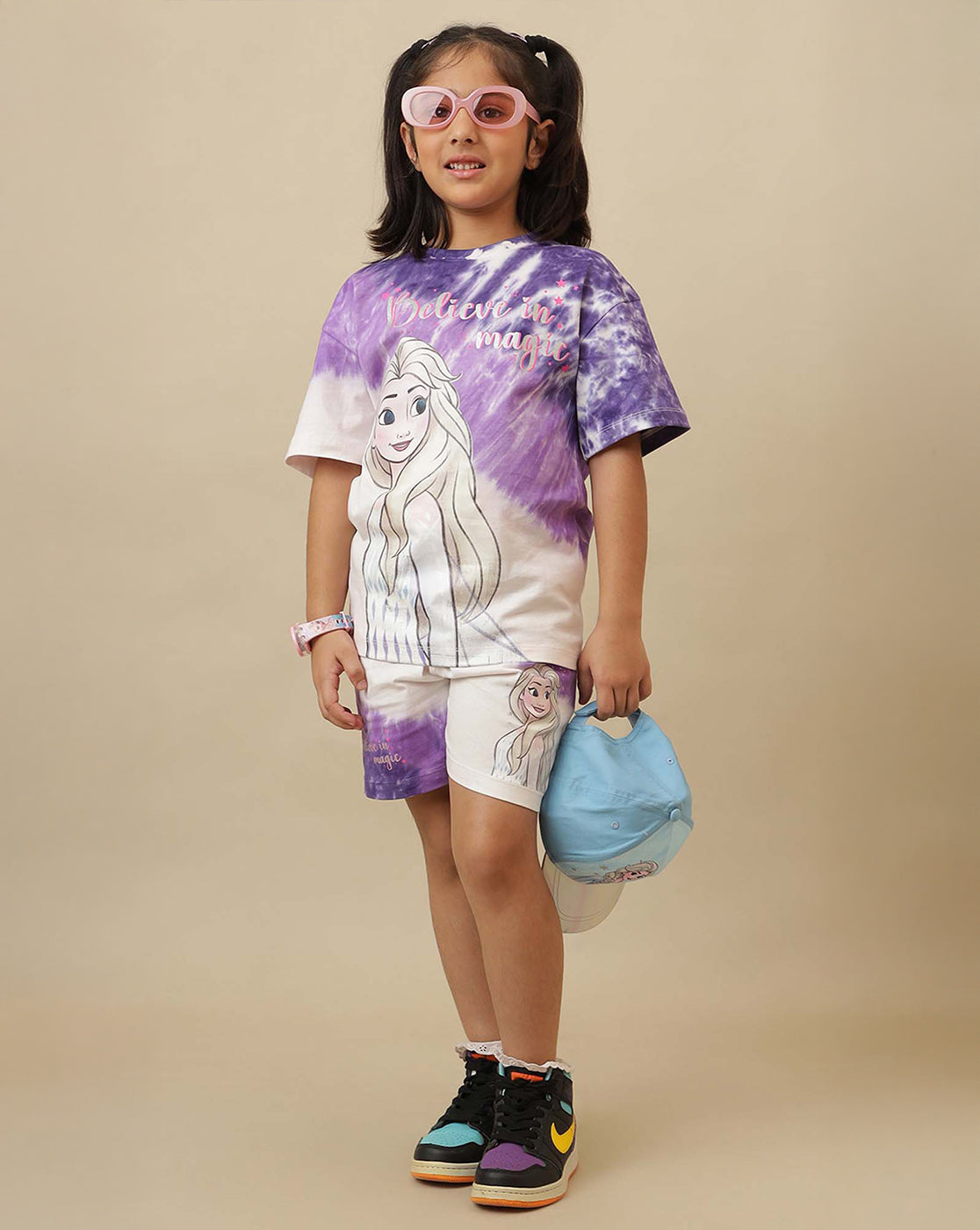 Frozen Printed Regular Fit Shorts For Girls