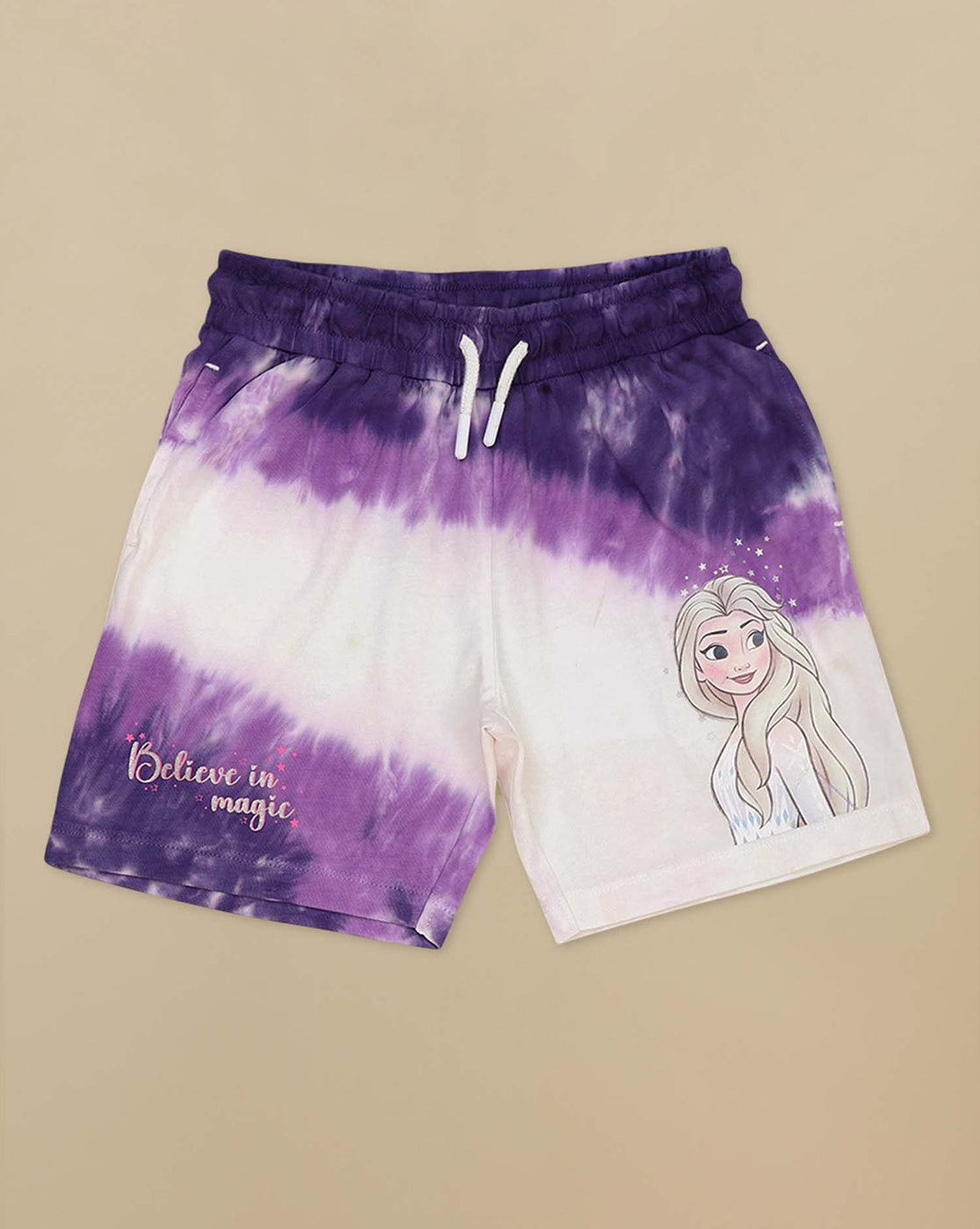 Frozen Printed Regular Fit Shorts For Girls
