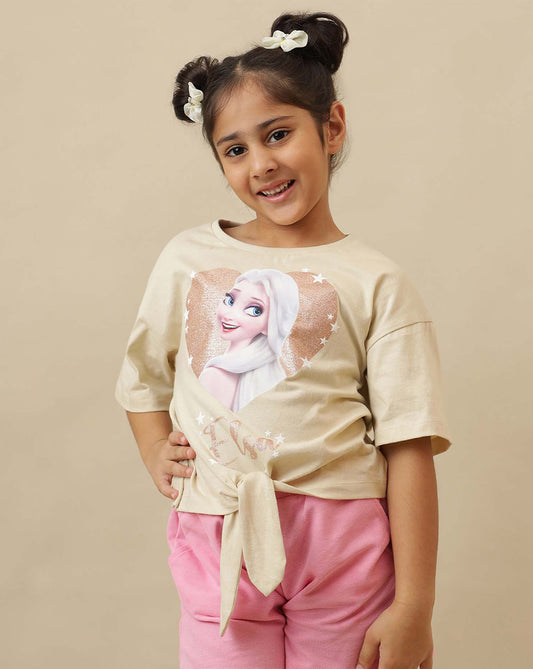 Frozen Printed Oversized Tshirt For Girls