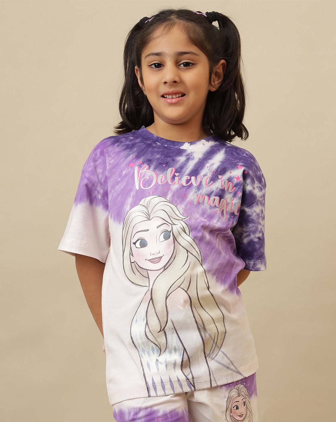 Frozen Printed Oversized Tshirt For Girls