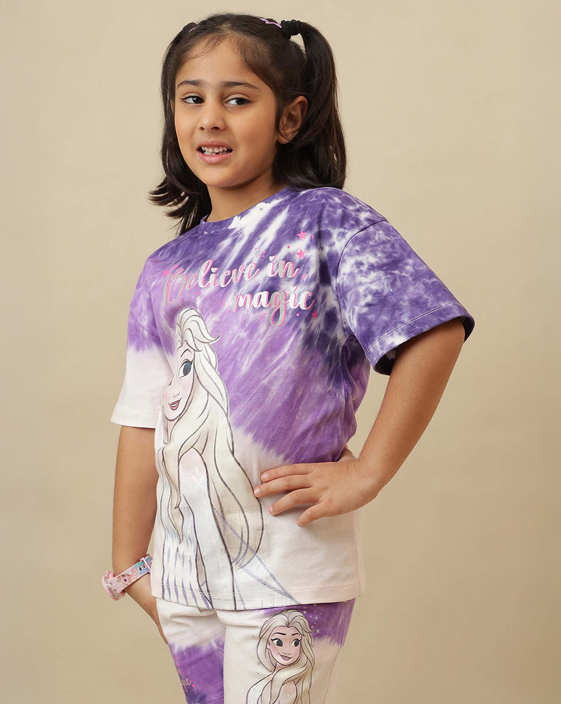 Frozen Printed Oversized Tshirt For Girls