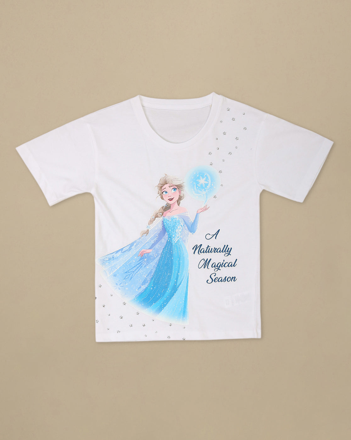 Frozen Printed Oversized Fit Tshirt For Girls