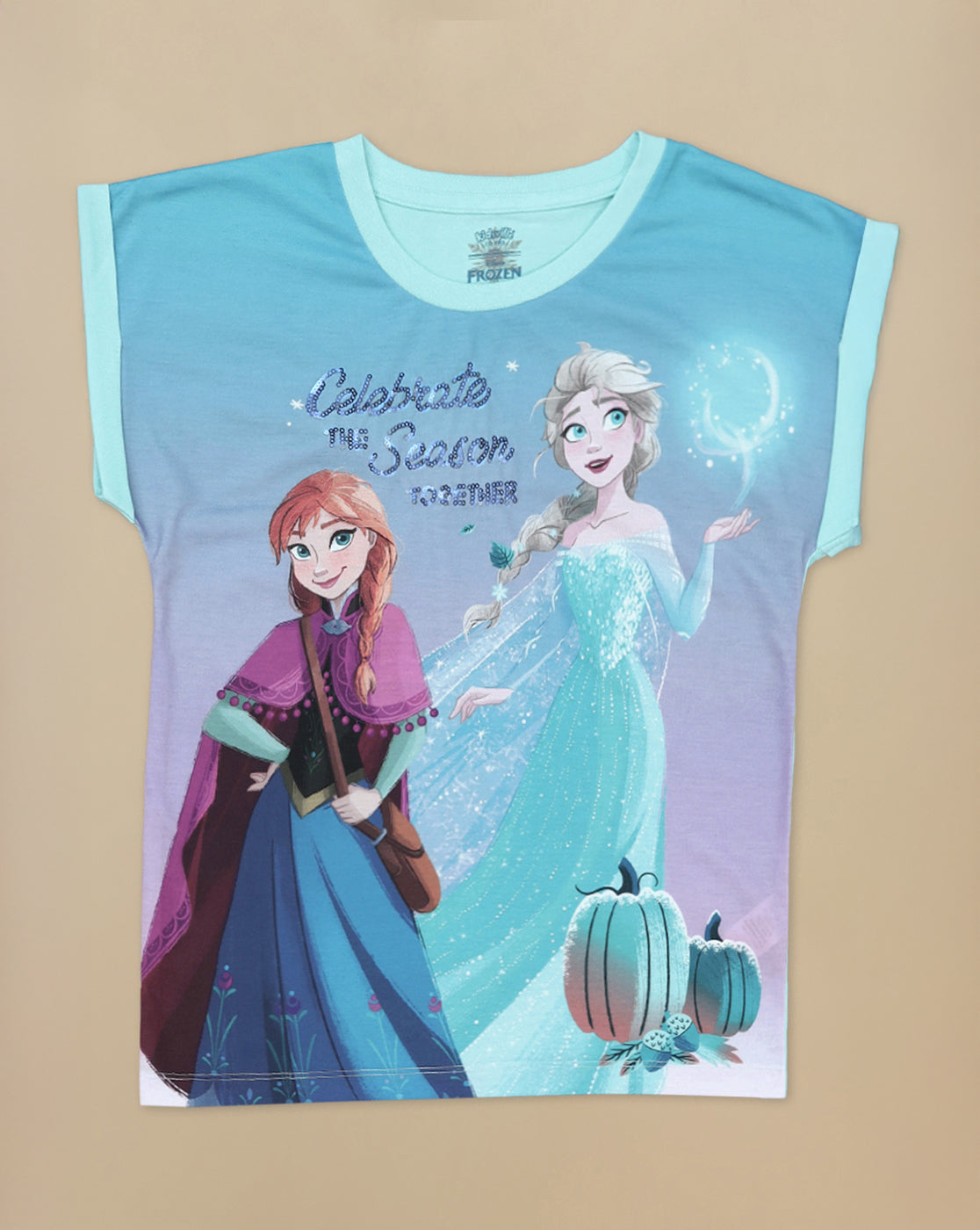Frozen Printed Relaxed Fit Tshirt For Girls