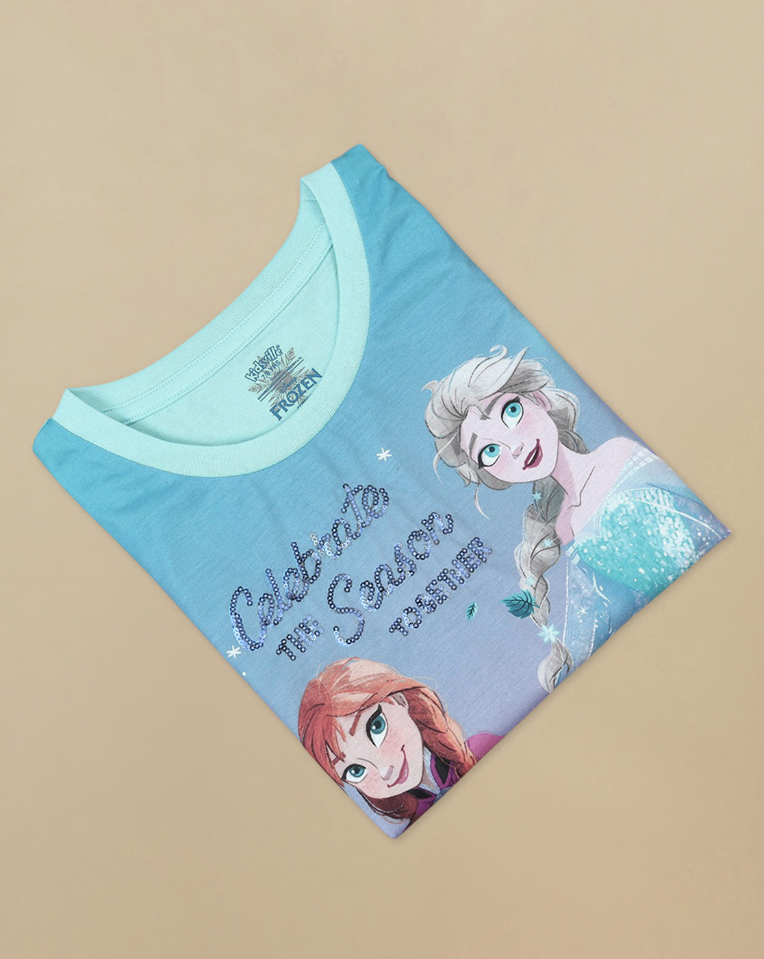 Frozen Printed Relaxed Fit Tshirt For Girls