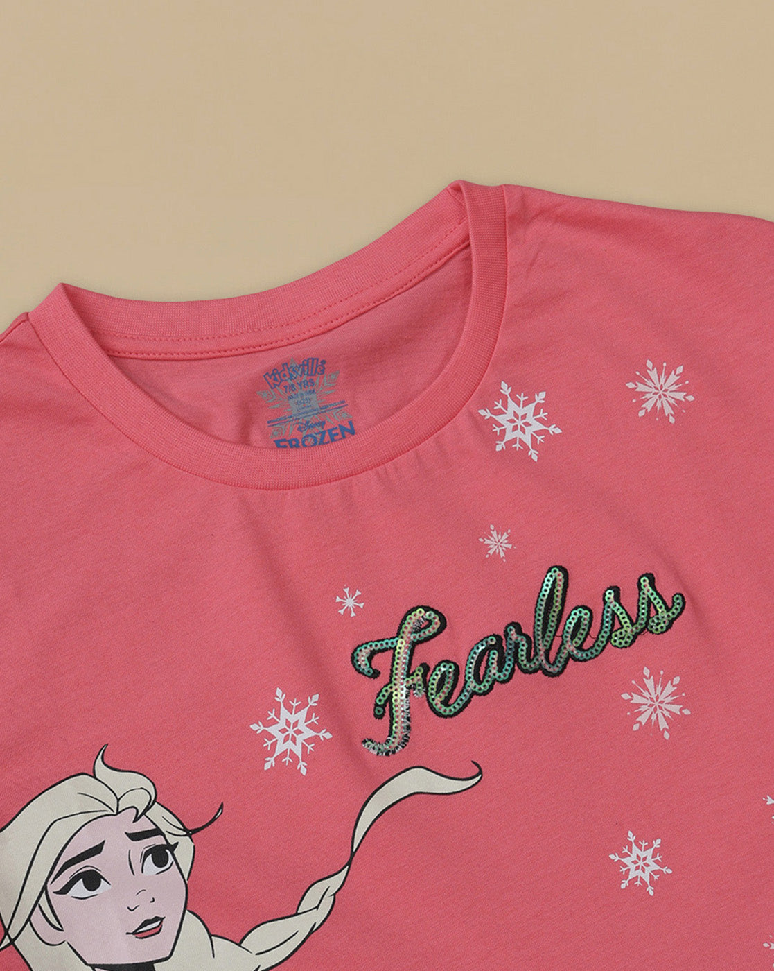 Frozen Printed Relaxed Fit Tshirt For Girls