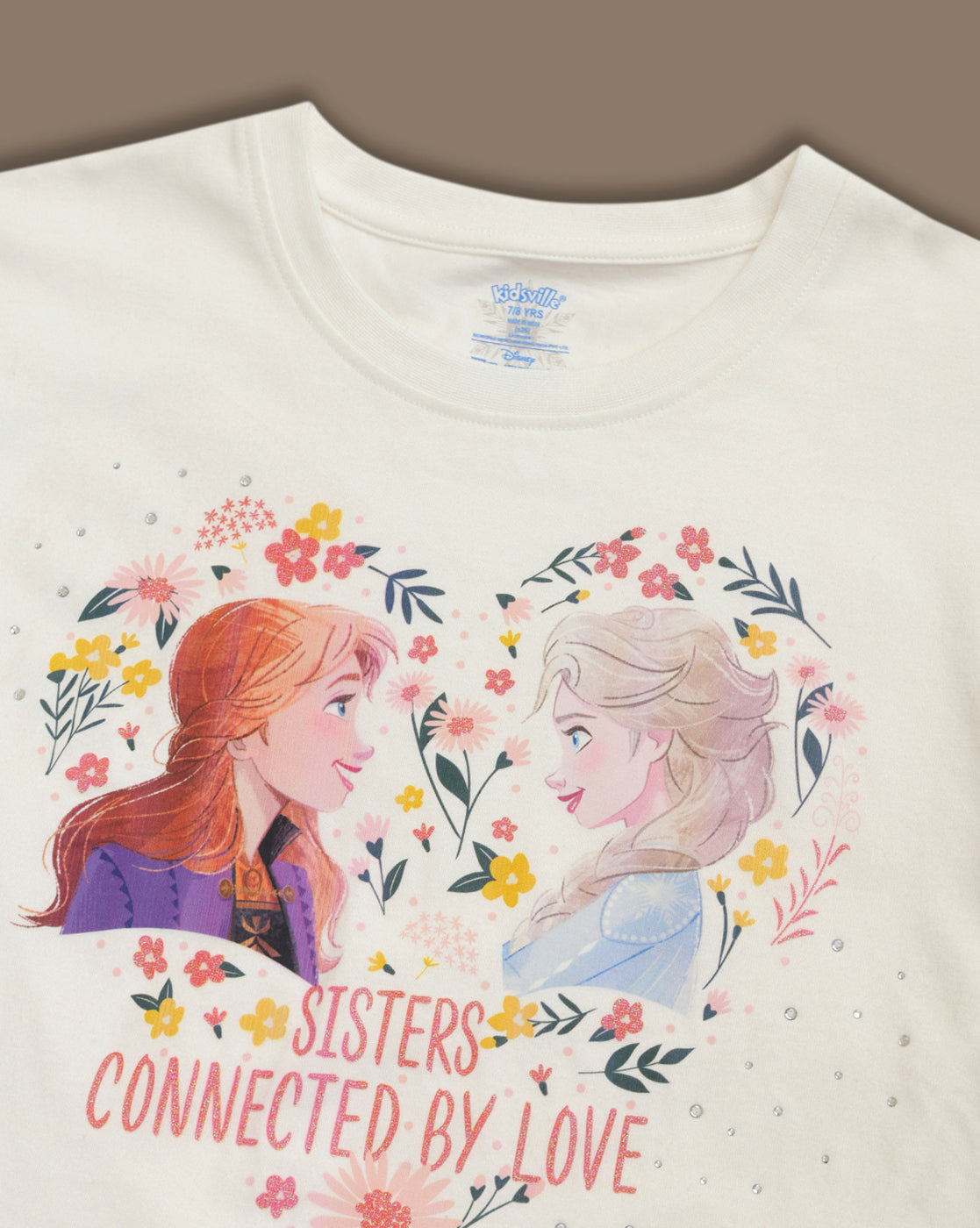 Frozen Printed Regular Fit Tshirt For Girls