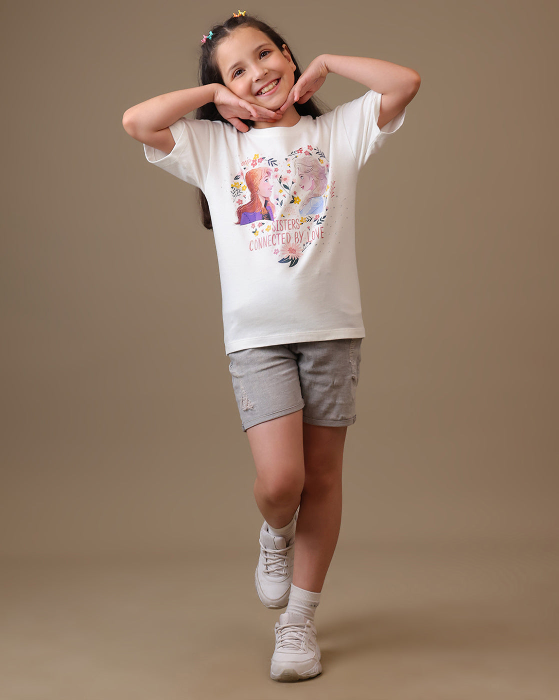 Frozen Printed Regular Fit Tshirt For Girls