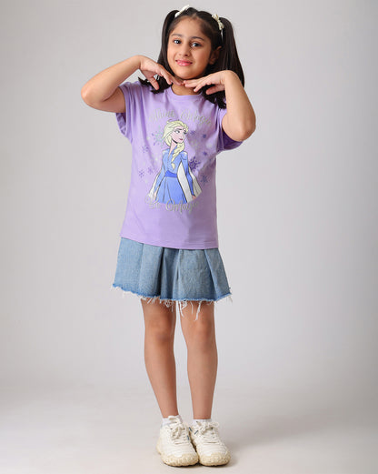 Frozen Elsa Relaxed Fit Tshirt Girls