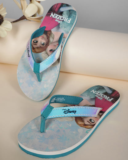 Frozen Sky Blue Flip-Flops  Kids Girls