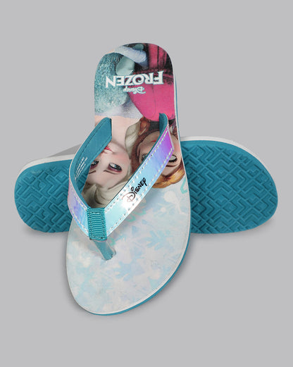 Frozen Sky Blue Flip-Flops  Kids Girls