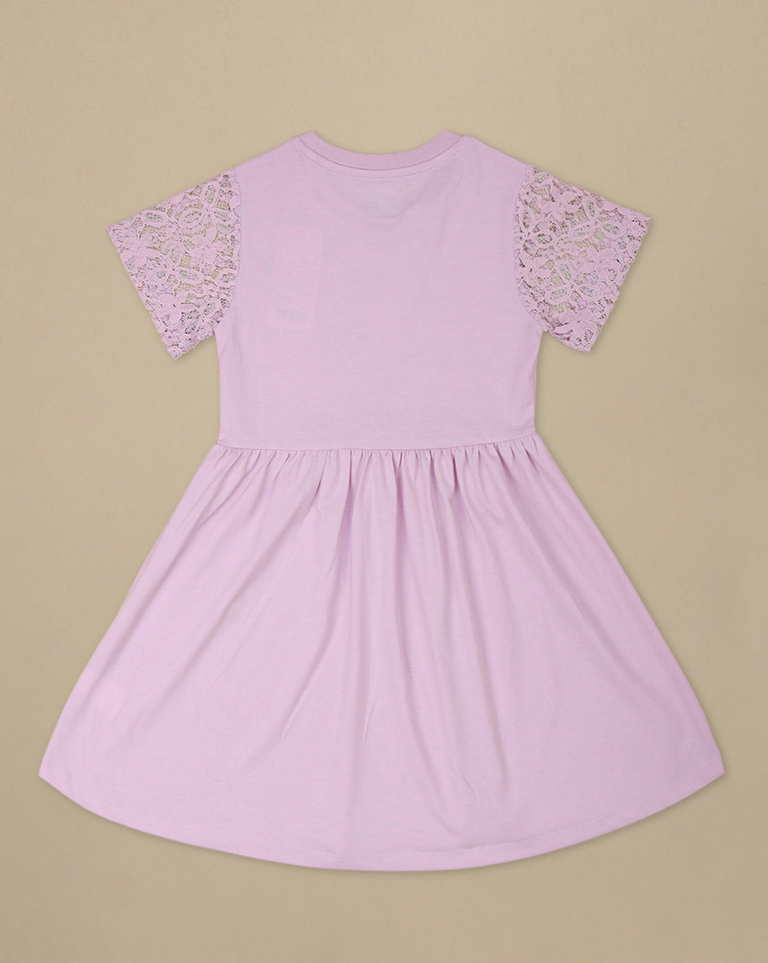 Frozen Printed Regular Fit Dress For Girls