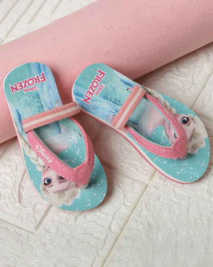 Frozen  Pink Flip-Flops  Kids Girls