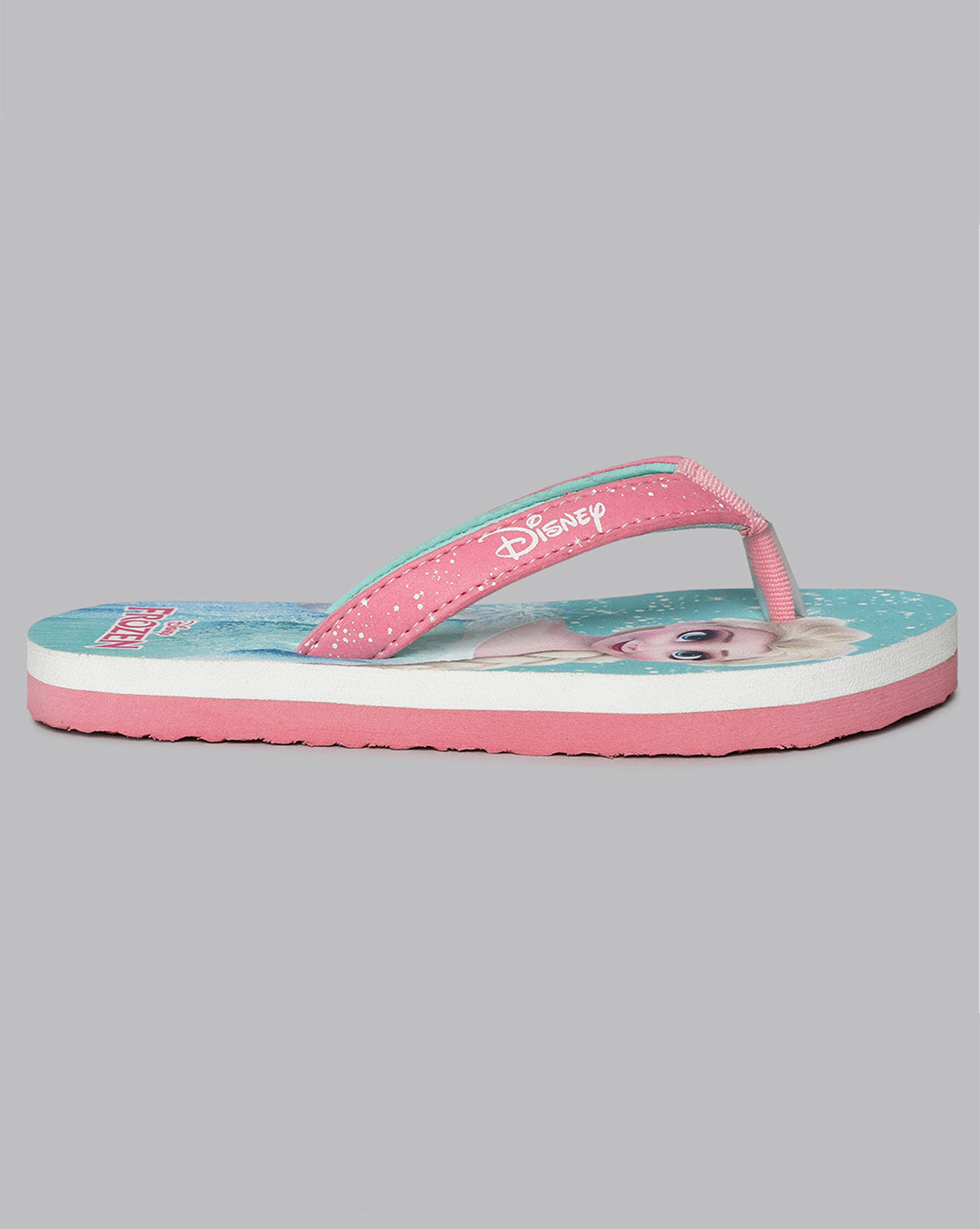 Frozen Printed Pink Flip-Flops For Kids Girls