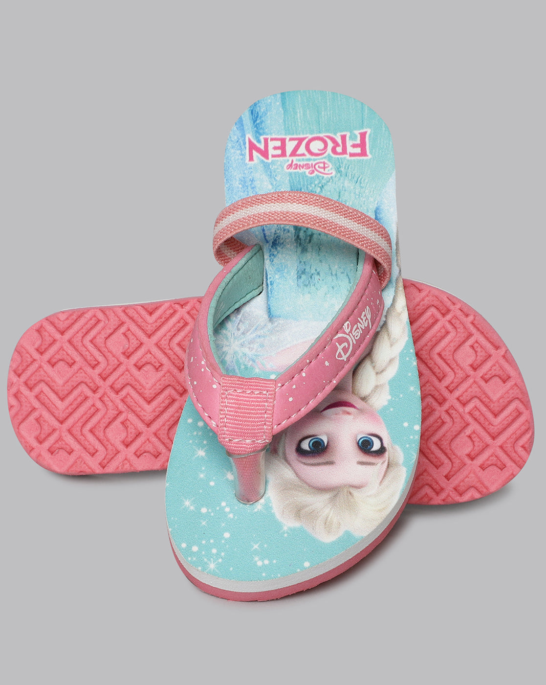 Frozen Printed Pink Flip-Flops For Kids Girls