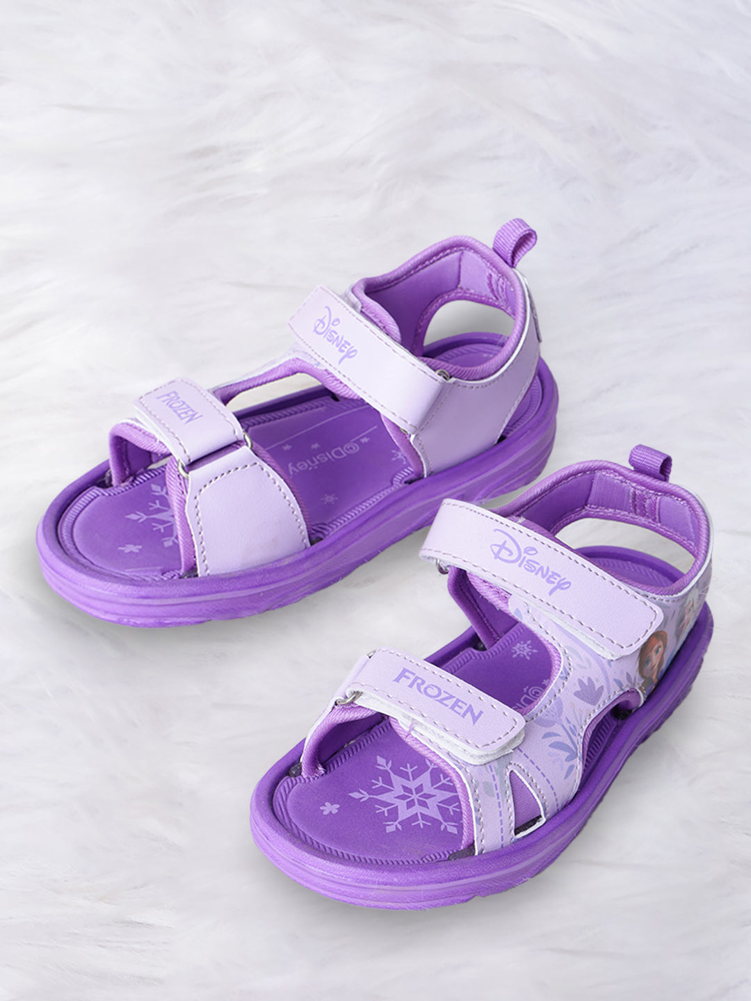Kids Girls Frozen Printed Purple Sandals