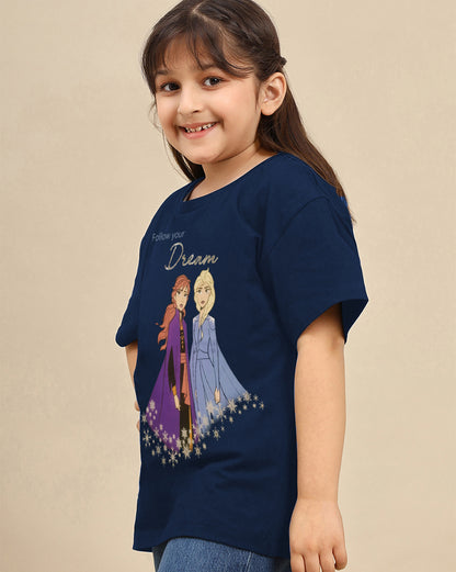 Frozen Printed Oversized Tshirt For Girls
