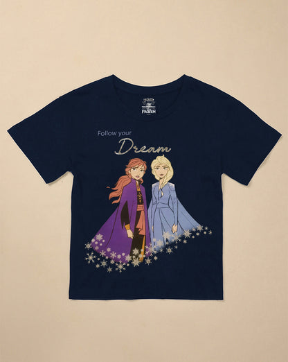 Frozen Printed Oversized Tshirt For Girls