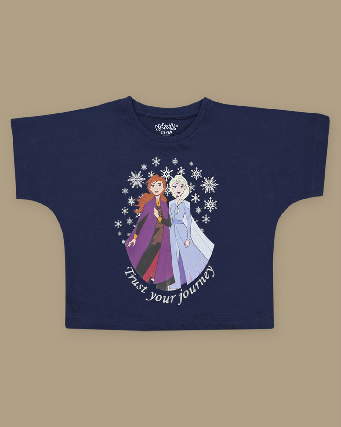 Frozen Printed Regular Fit Tshirt & Shorts  For Girls
