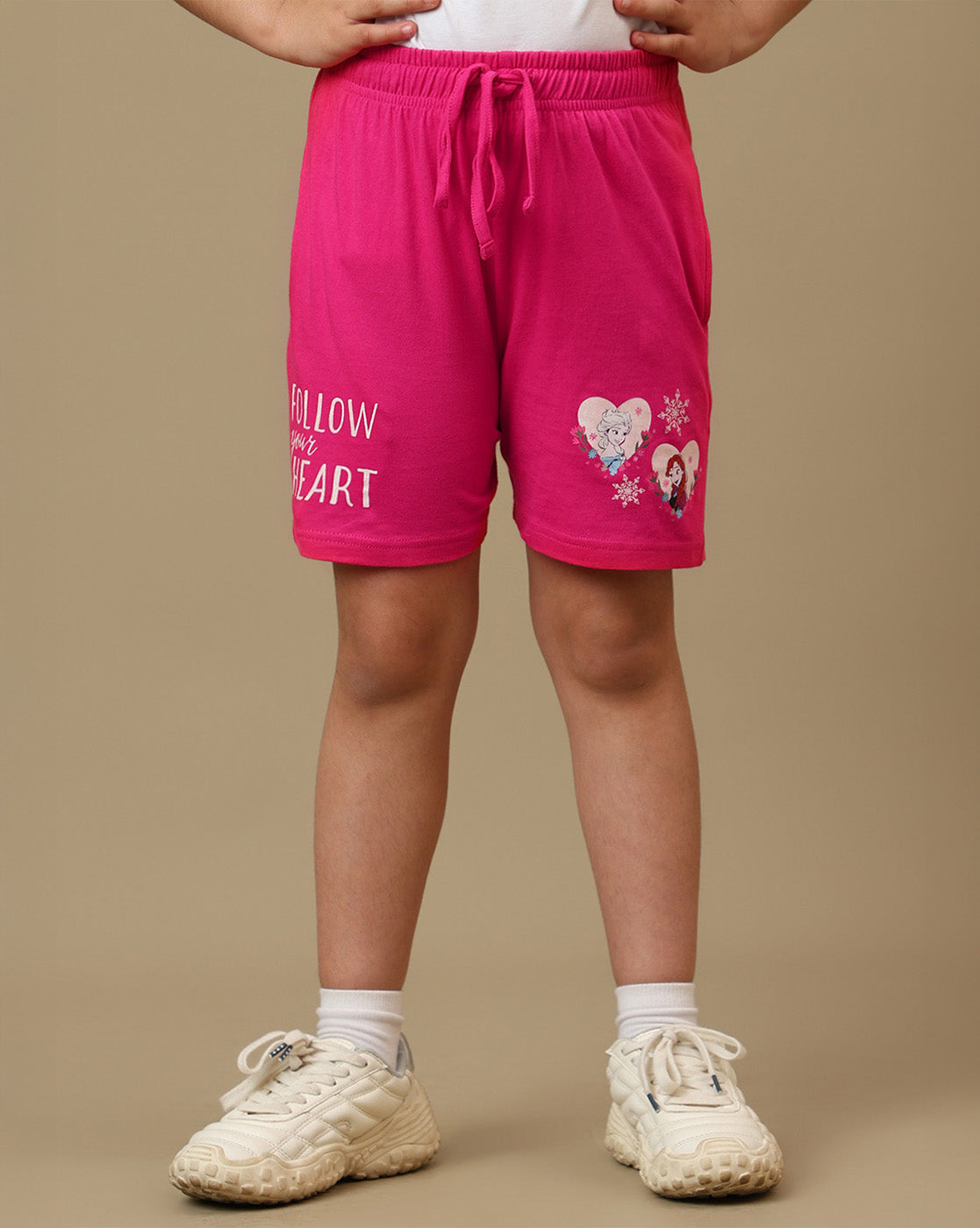Frozen Printed Regular Fit Shorts For Girls
