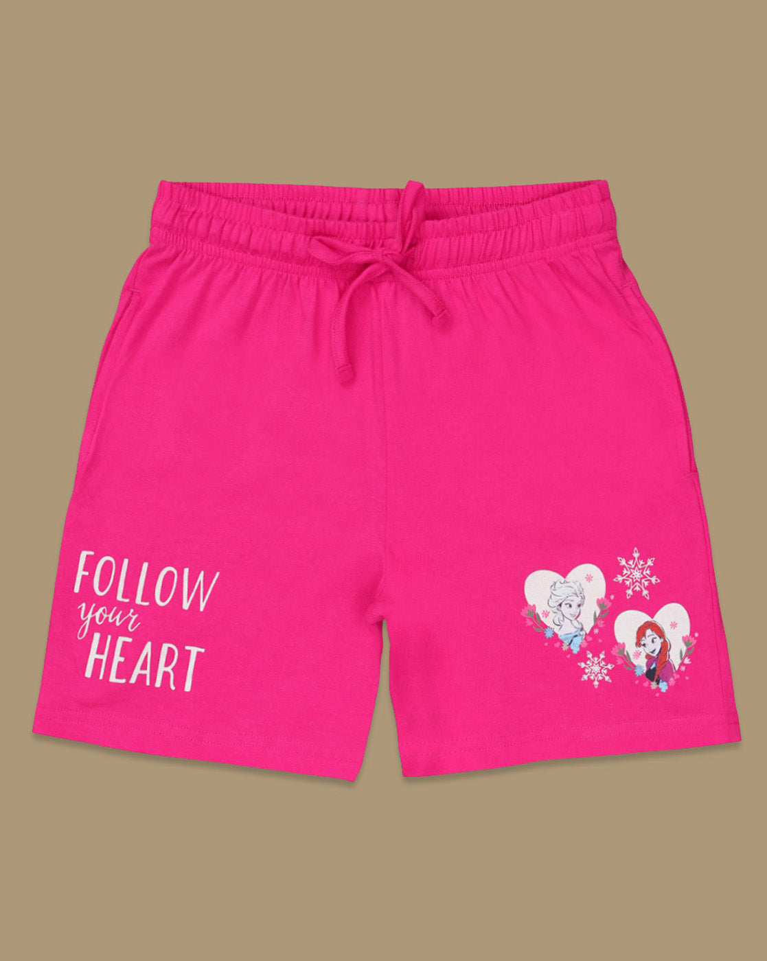 Frozen Printed Regular Fit Shorts For Girls