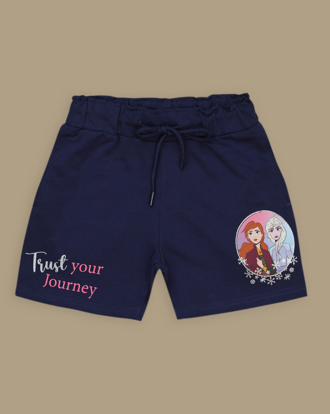 Frozen Printed Regular Fit Shorts For Girls