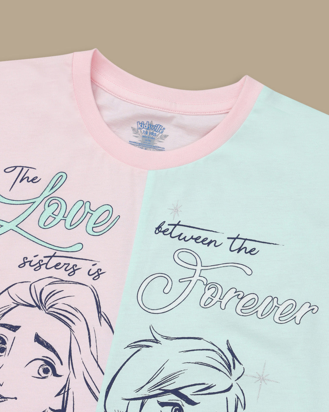 Frozen Printed Boxy Fit Tshirt For Girls