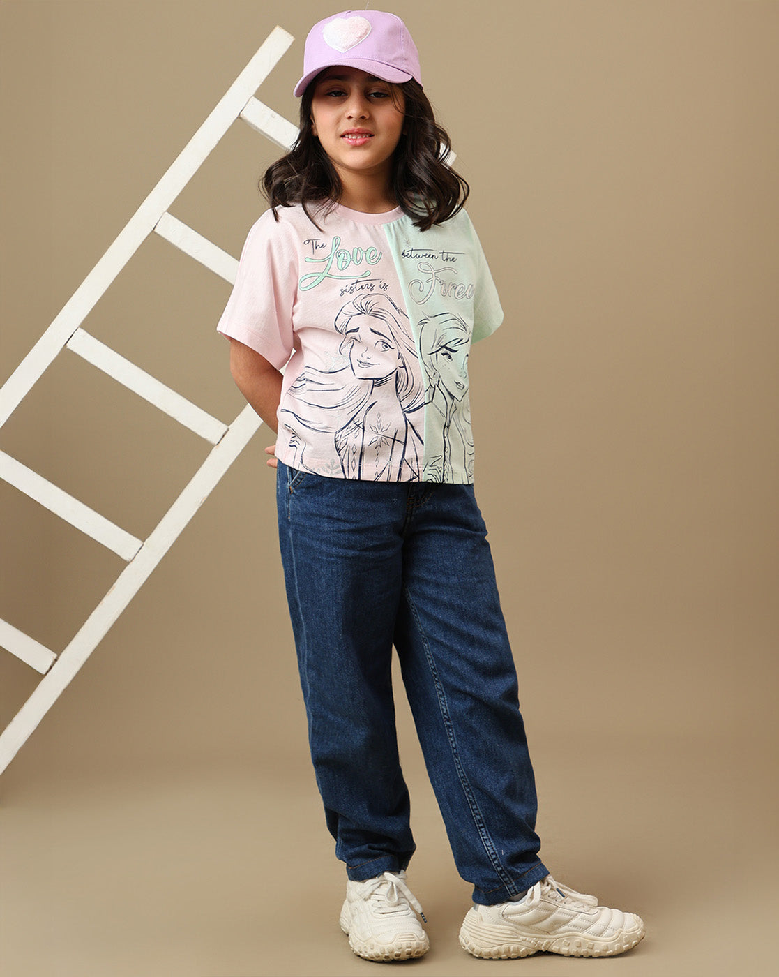 Frozen Printed Boxy Fit Tshirt For Girls