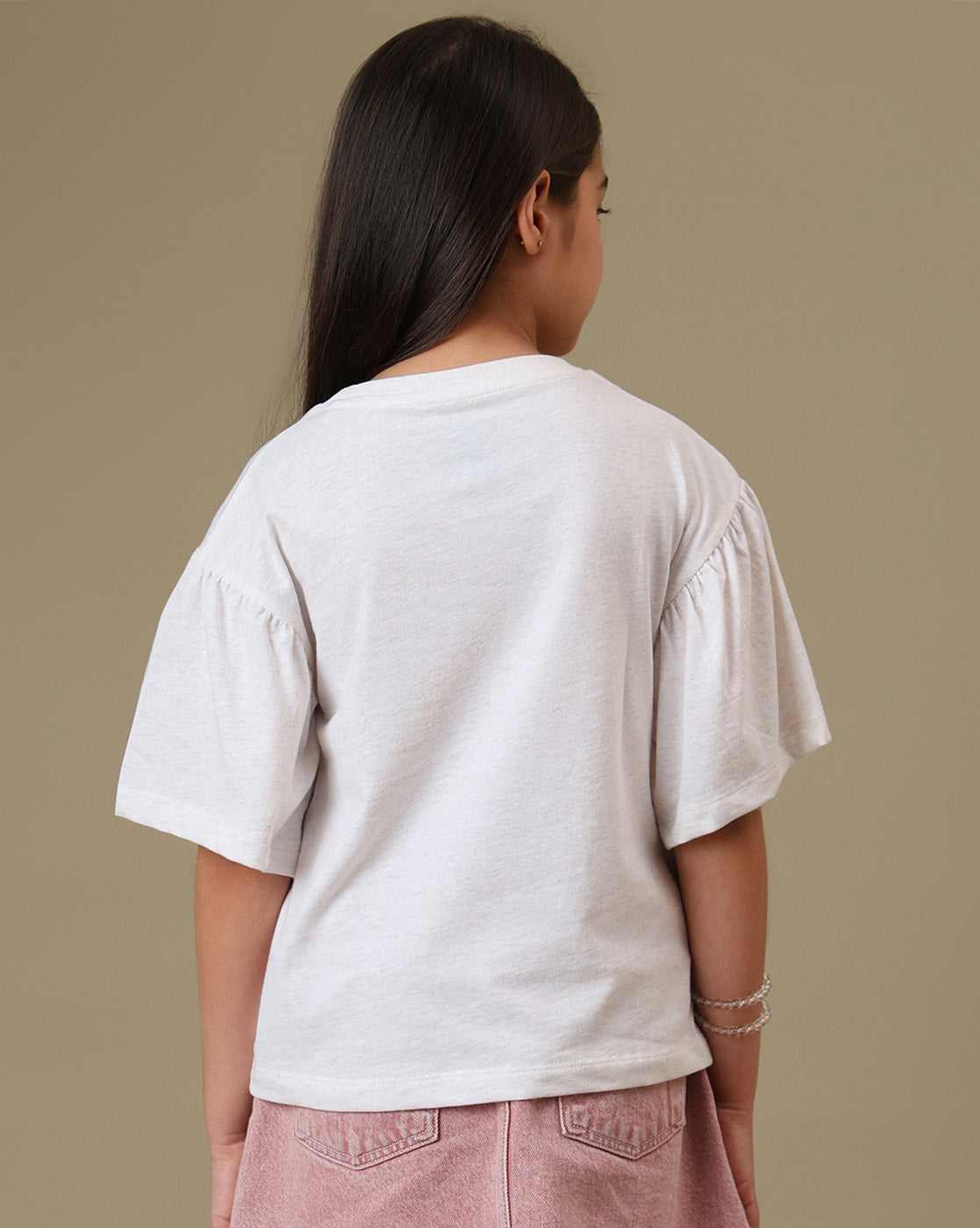 Frozen Elsa & Anna Printed Relaxed Fit Tshirt For Girls