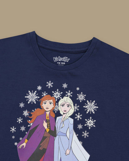 Frozen Elsa & Anna  Boxy Fit Tshirt  Girls