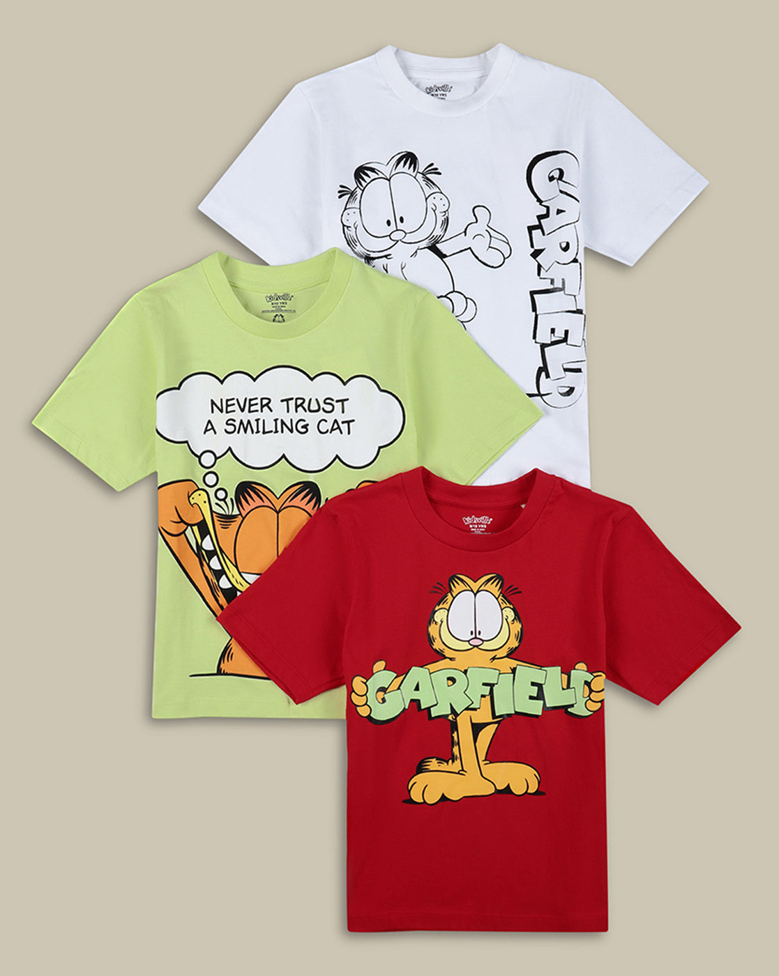 Garfield Pack Of 3 T-Shirts  Boys