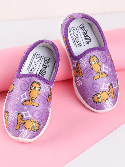 Kids Girls Garfield Printed Purple Shoes