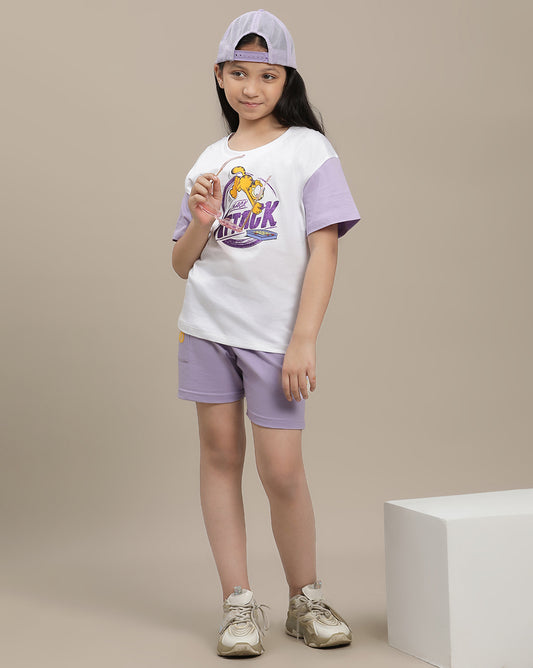Garfield  T-Shirt & Shorts  Sets For Girls