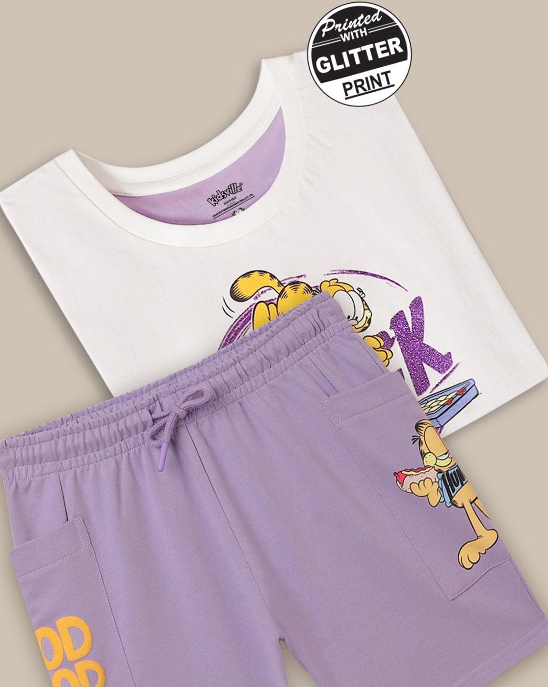 Garfield  T-Shirt & Shorts  Sets For Girls