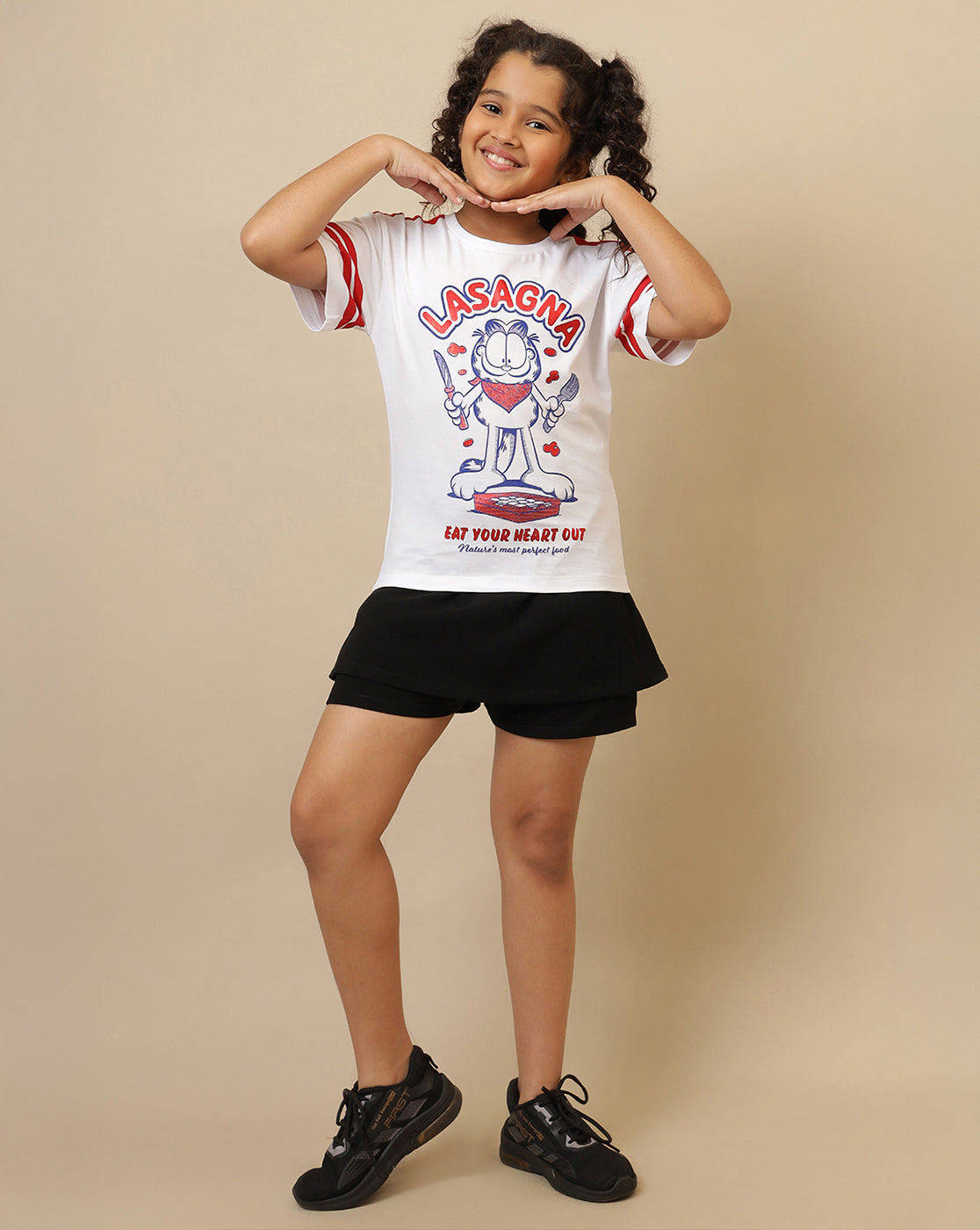 Garfield Printed Oversized Fit Tshirt For Girls