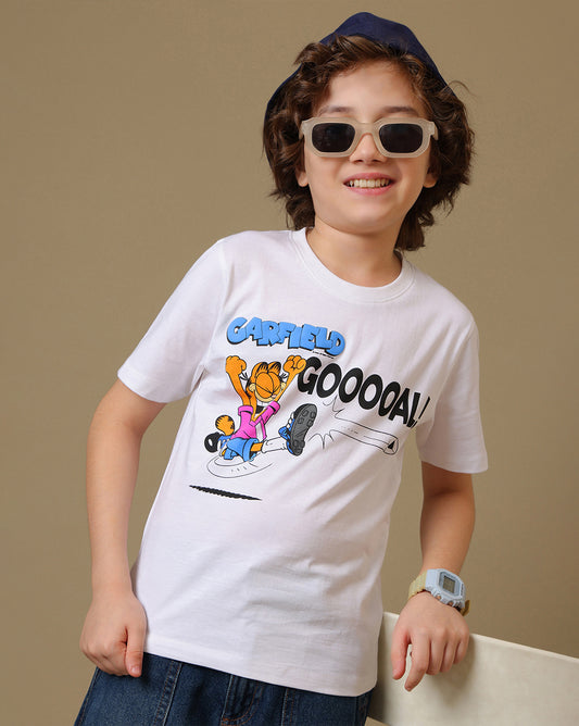 Garfield Printed Regular Fit Tshirt For Boys