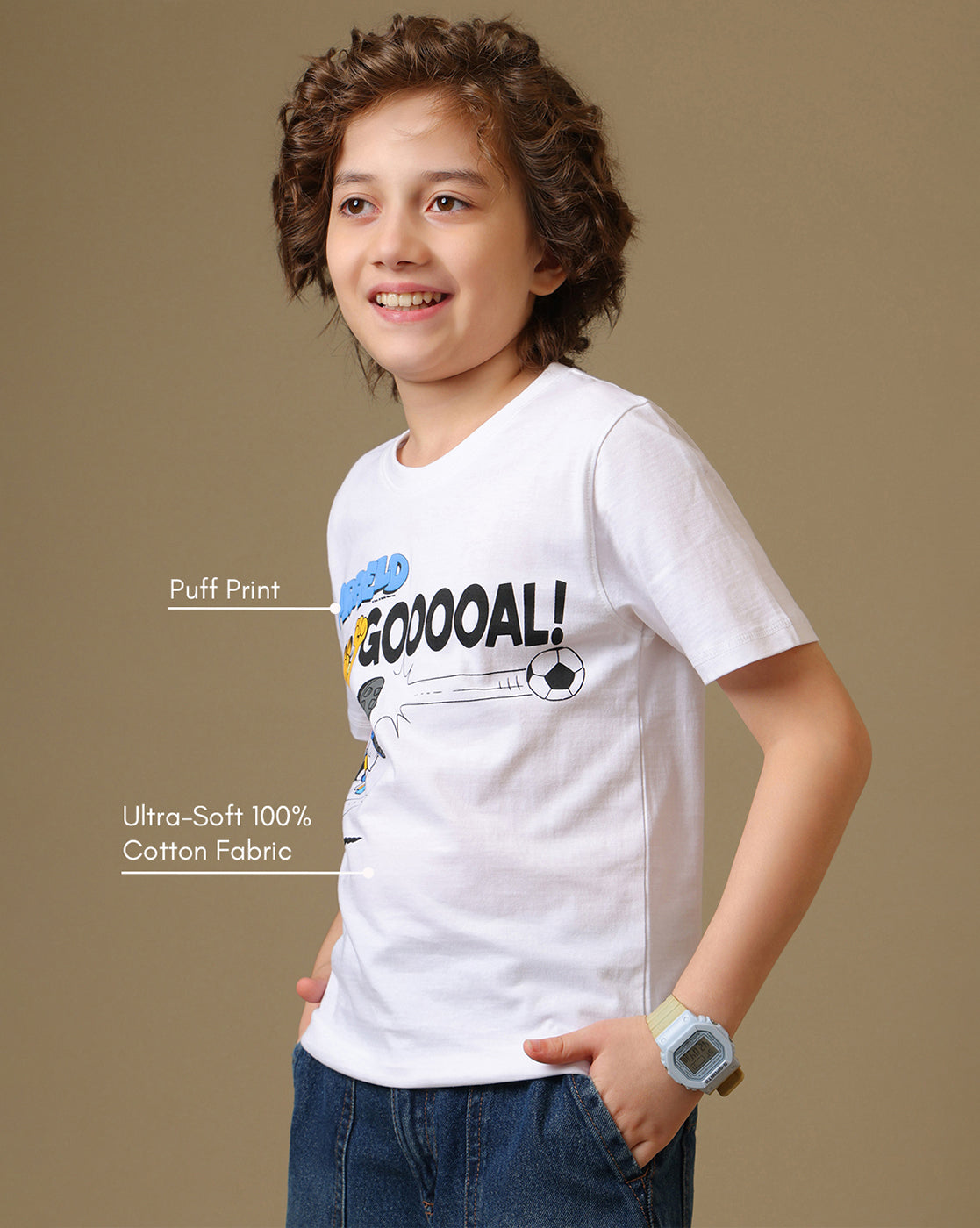 Garfield Printed Regular Fit Tshirt For Boys