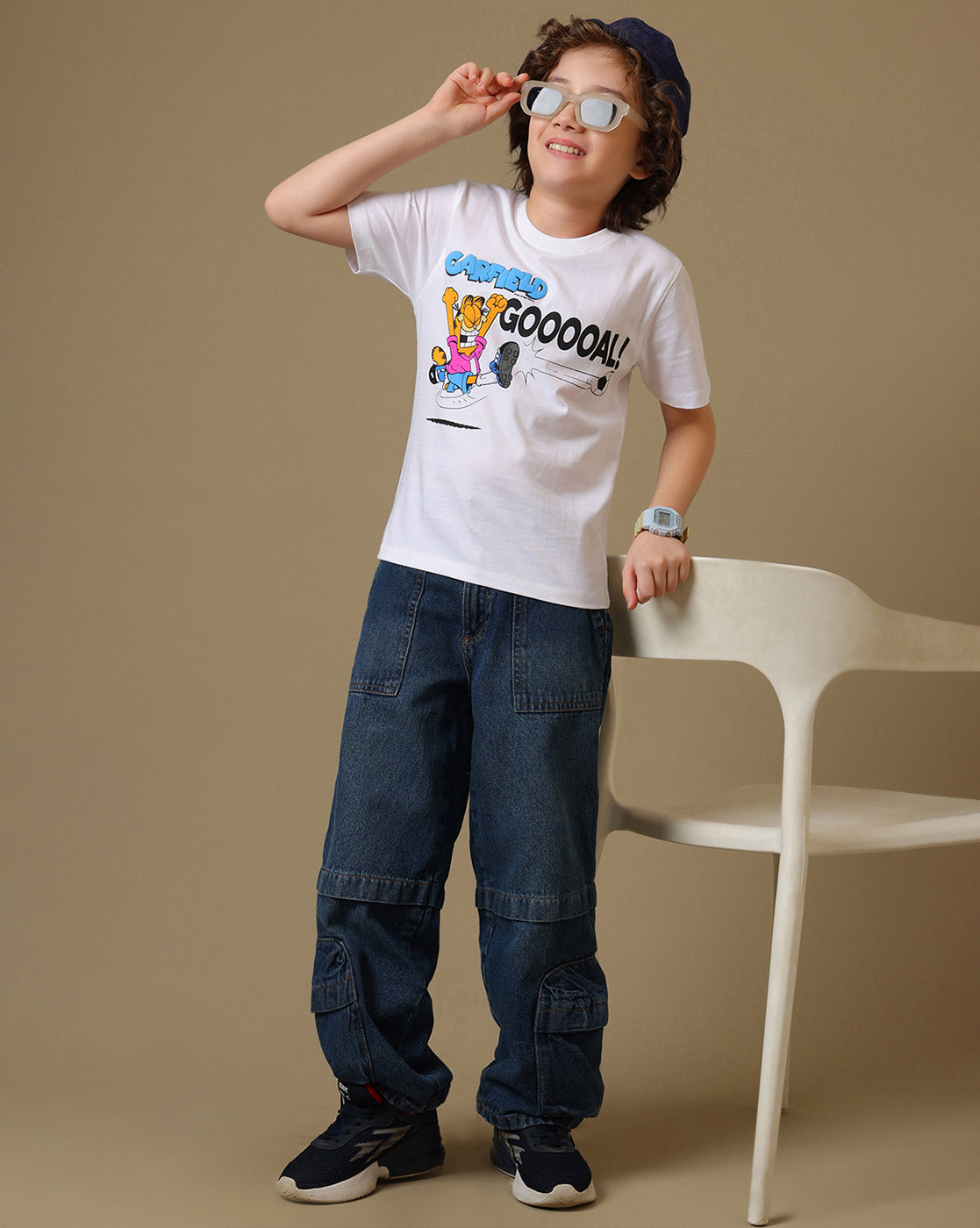Garfield Printed Regular Fit Tshirt For Boys