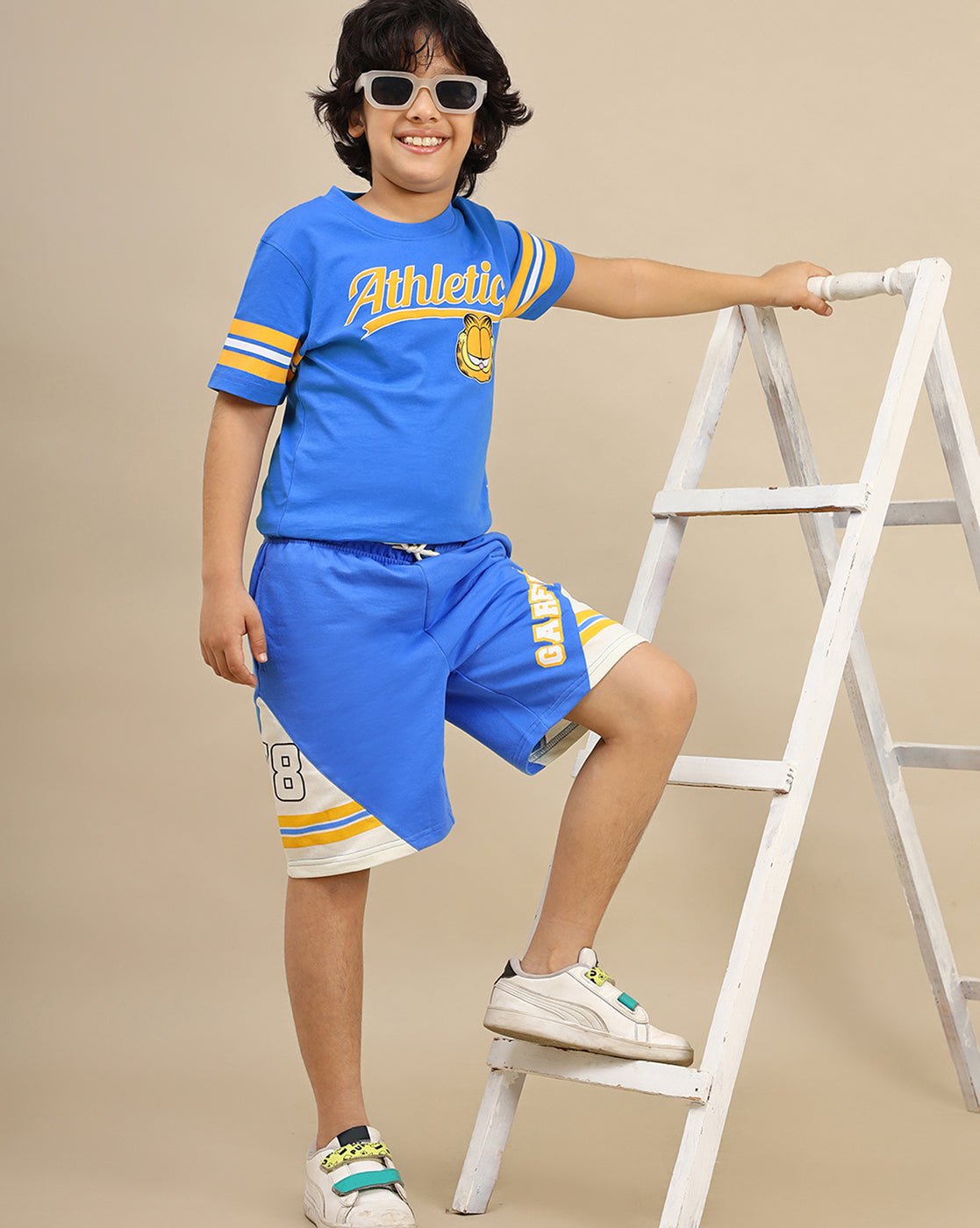 Garfield  T-shirt & Short Co-Ords Set For Boys