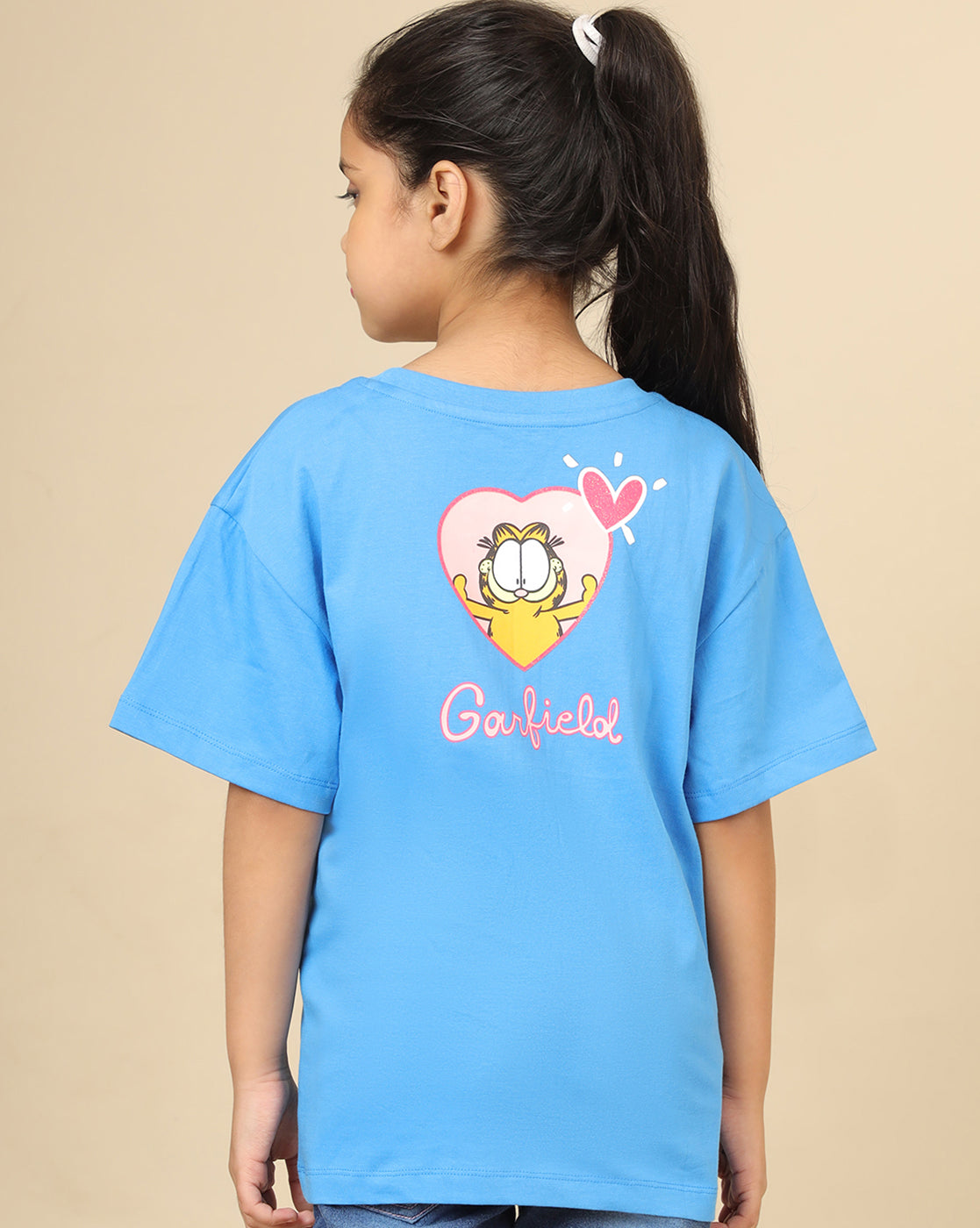 Garfield Printed Oversized Fit Tshirt For Girls