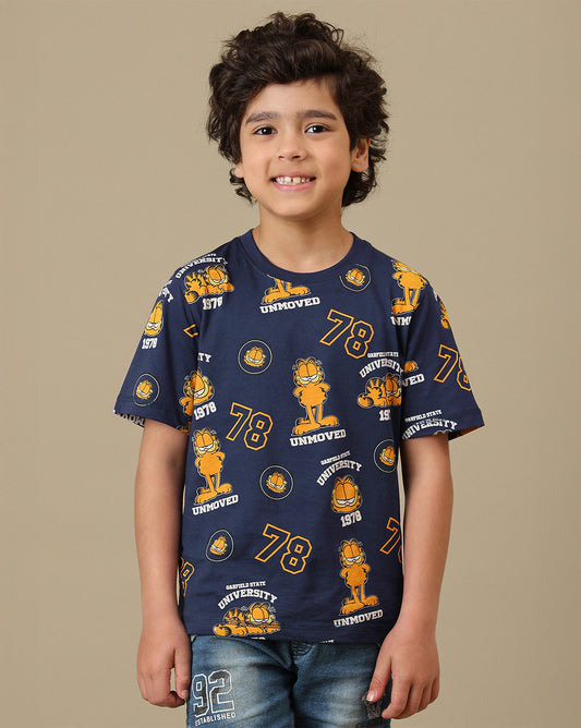 Garfield Printed Regular Fit Tshirt For Boys