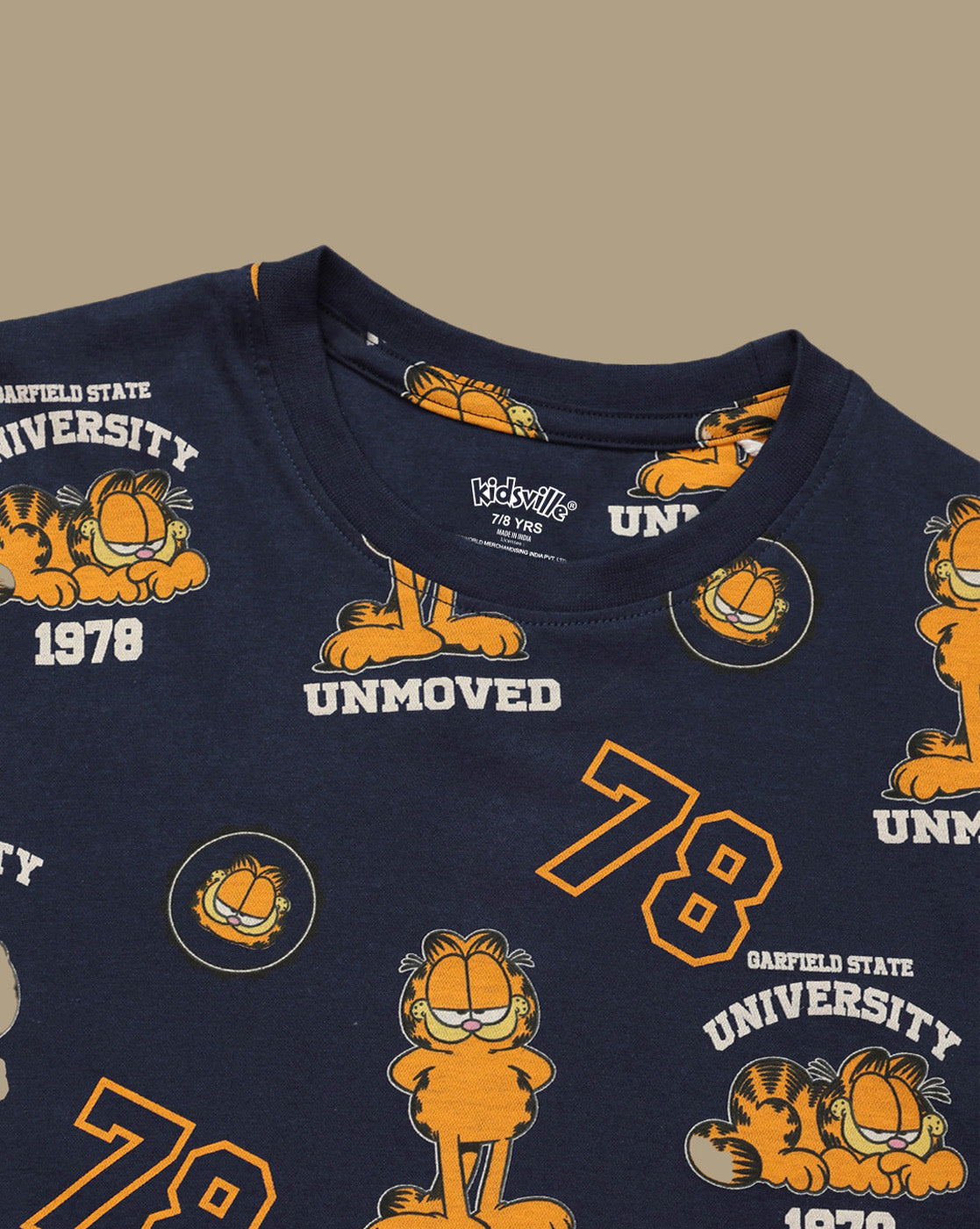 Garfield Printed Regular Fit Tshirt For Boys